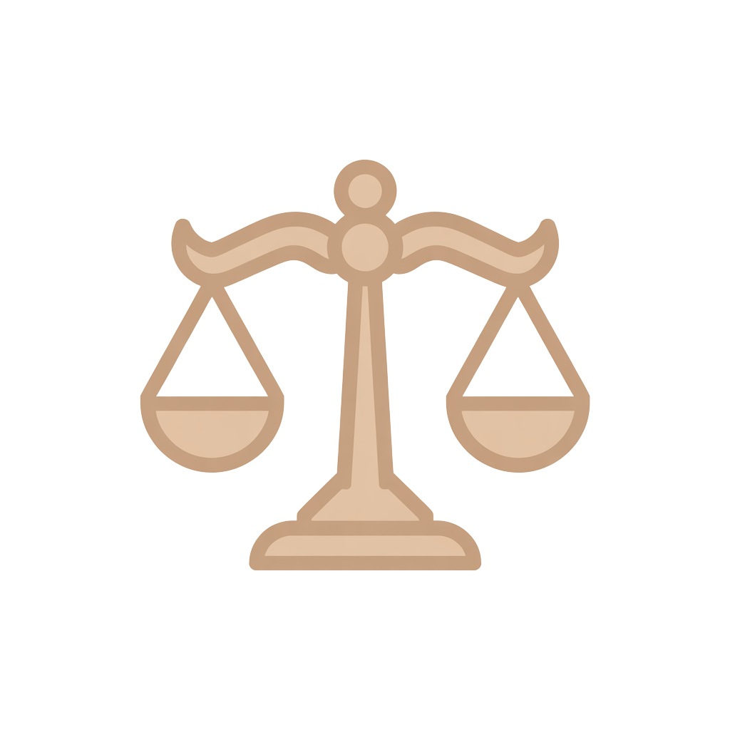 Vaaka-ikoni, joka kuvaa vastuunjakoa etävalvonnassa.